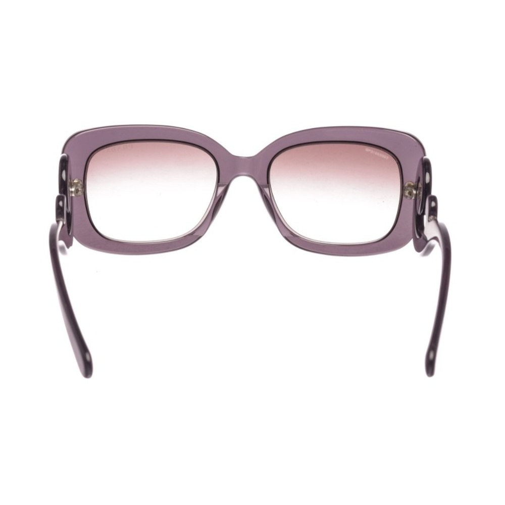 Prada Gray Acetate Baroque Rectangle Sunglasses - image 5
